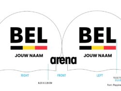 Arena Moulded Cap BEL Flag white/naam