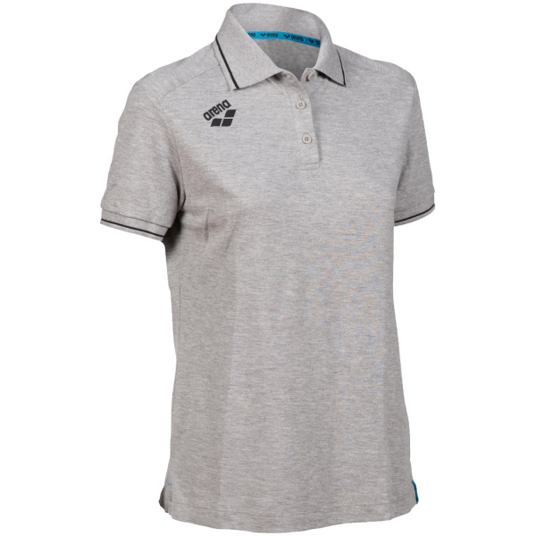 Arena W Team Poloshirt Solid Cotton heather-grey