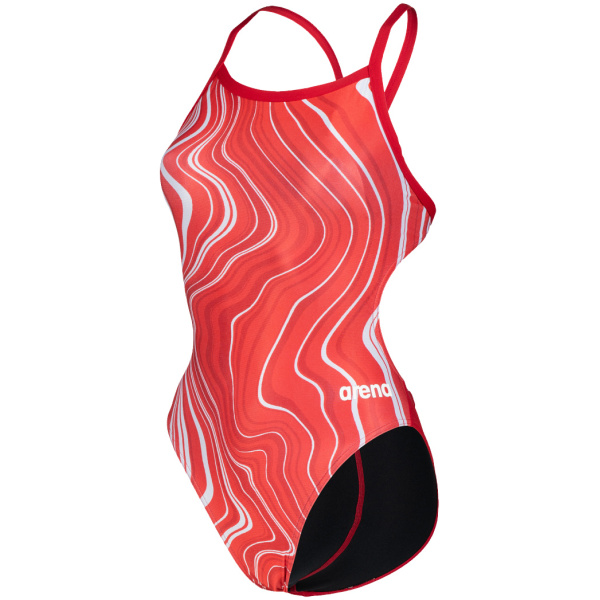 Arena W Swimsuit Challenge Back marbled-red-redmulti