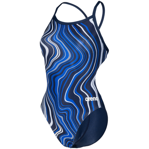Arena W Swimsuit Challenge Back marbled-navy-navymulti