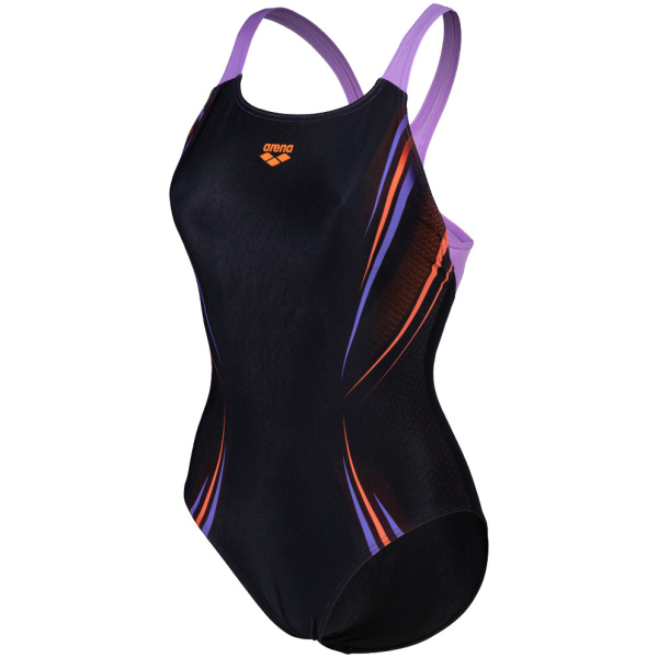 Arena W Spikes Swimsuit Swim Pro Back B black-lavanda