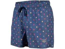 Arena M Beach Short Allover greyblue-microflowers