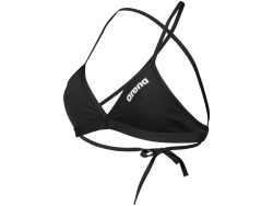Arena W Team Swim Top Tie Back Solid black-white