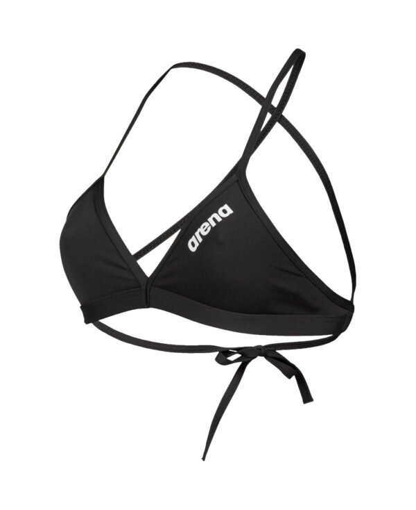 Arena W Team Swim Top Tie Back Solid black-white