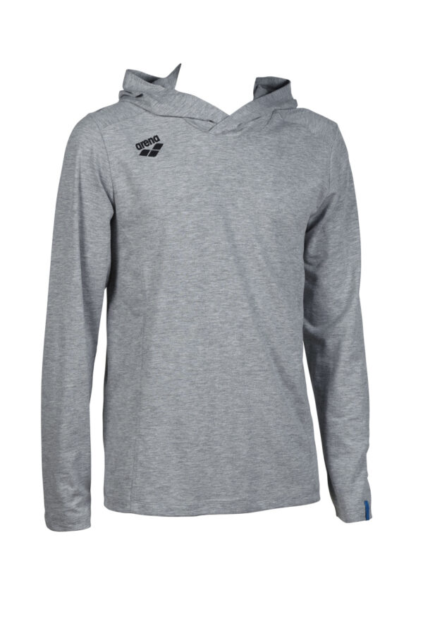 Arena Team Hooded Long Sleeve T-Shirt Panel heather-grey