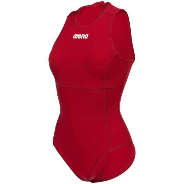 Arena W Team Swimsuit Waterpolo Solid red-white