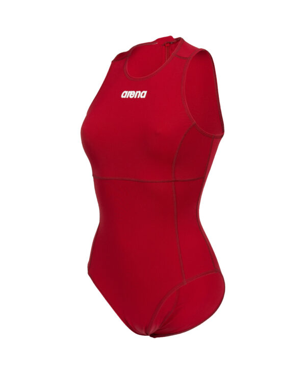Arena W Team Swimsuit Waterpolo Solid red-white