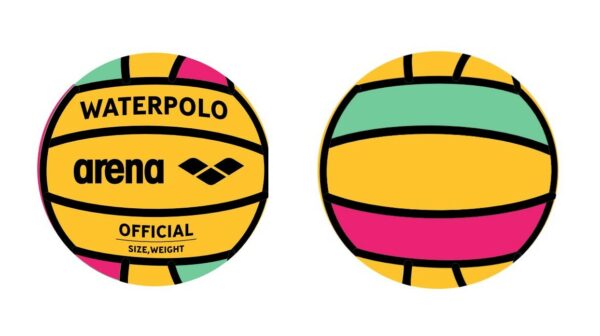 Arena Water Polo Ball Size 3 lime fuchsia
