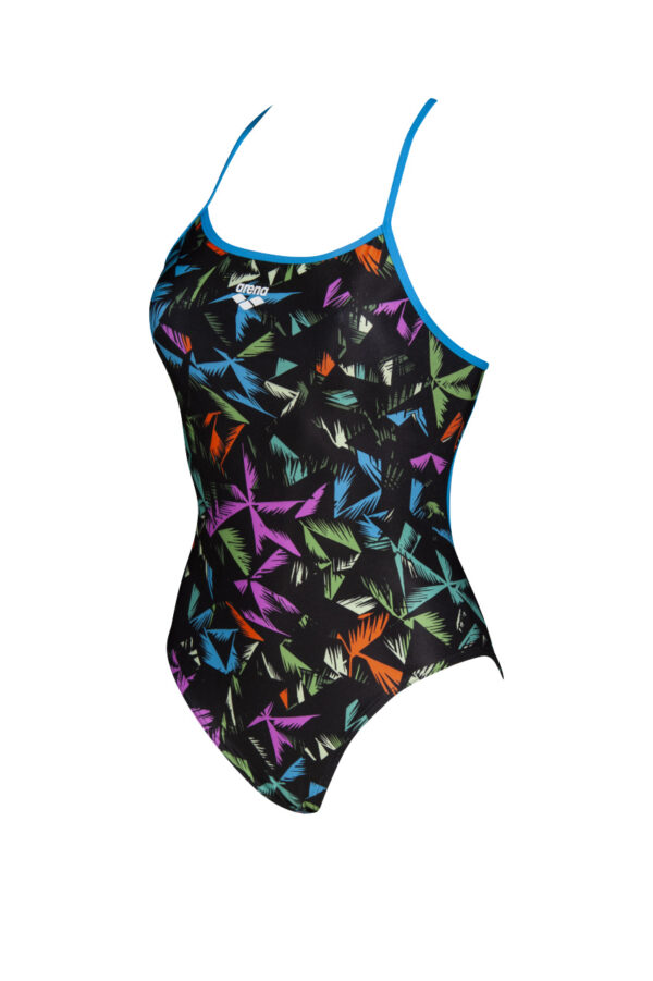 Arena W Palms Accellerate Back One Piece turquoise-multi