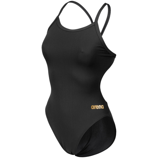 Arena W Team Swimsuit Challenge Solid black-gold