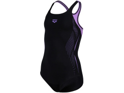 Arena G Swimsuit Swim Pro Back Graphic black-lavanda