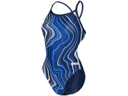 Arena W Swimsuit Challenge Back marbled-navy-navymulti