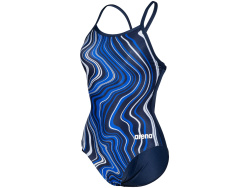 Arena W Swimsuit Lightdrop Back marbled-navy-navymulti