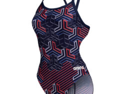 Arena W Kikko Pro Swimsuit Challenge Back red-white-blue