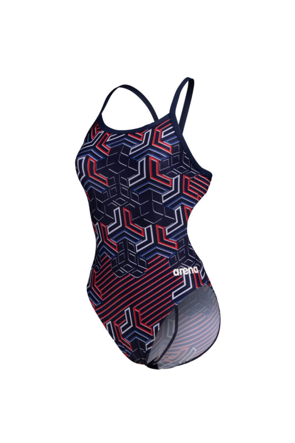 Arena W Kikko Pro Swimsuit Challenge Back red-white-blue