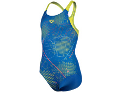 Arena G Galactics Swimsuit Swim Pro Back royal-softgreen
