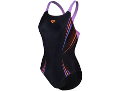Arena W Spikes Swimsuit Swim Pro Back B black-lavanda
