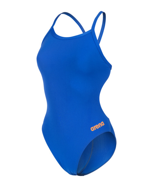 Arena W Team Swimsuit Challenge Solid neon-blue/team-orange