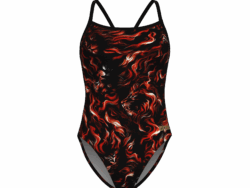 Arena W Graphic Swimsuit Challenge Back multi-black