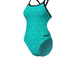 Arena W Allover Swimsuit Challenge Back water/multi-black/maze
