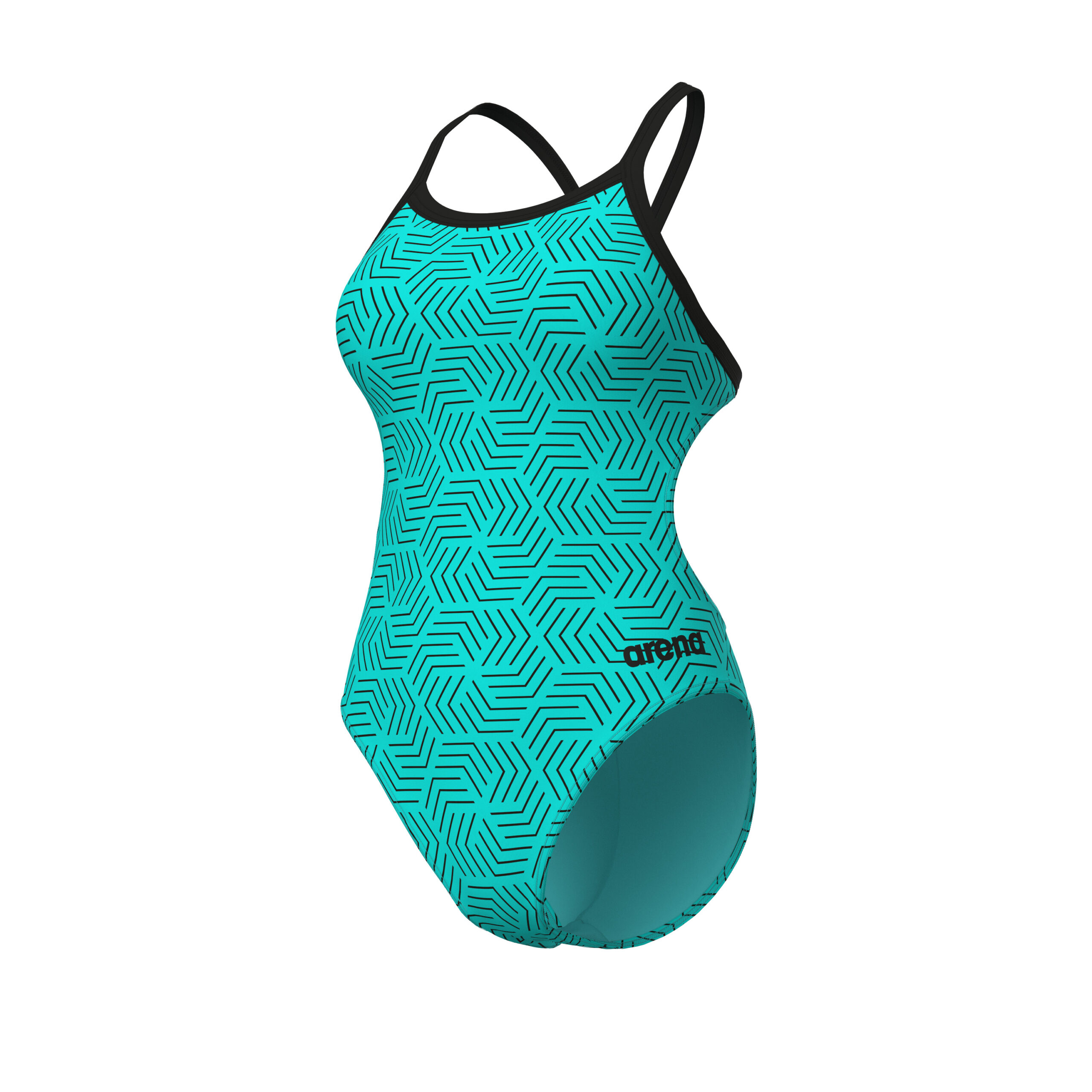 Arena W Allover Swimsuit Challenge Back water/multi-black/maze