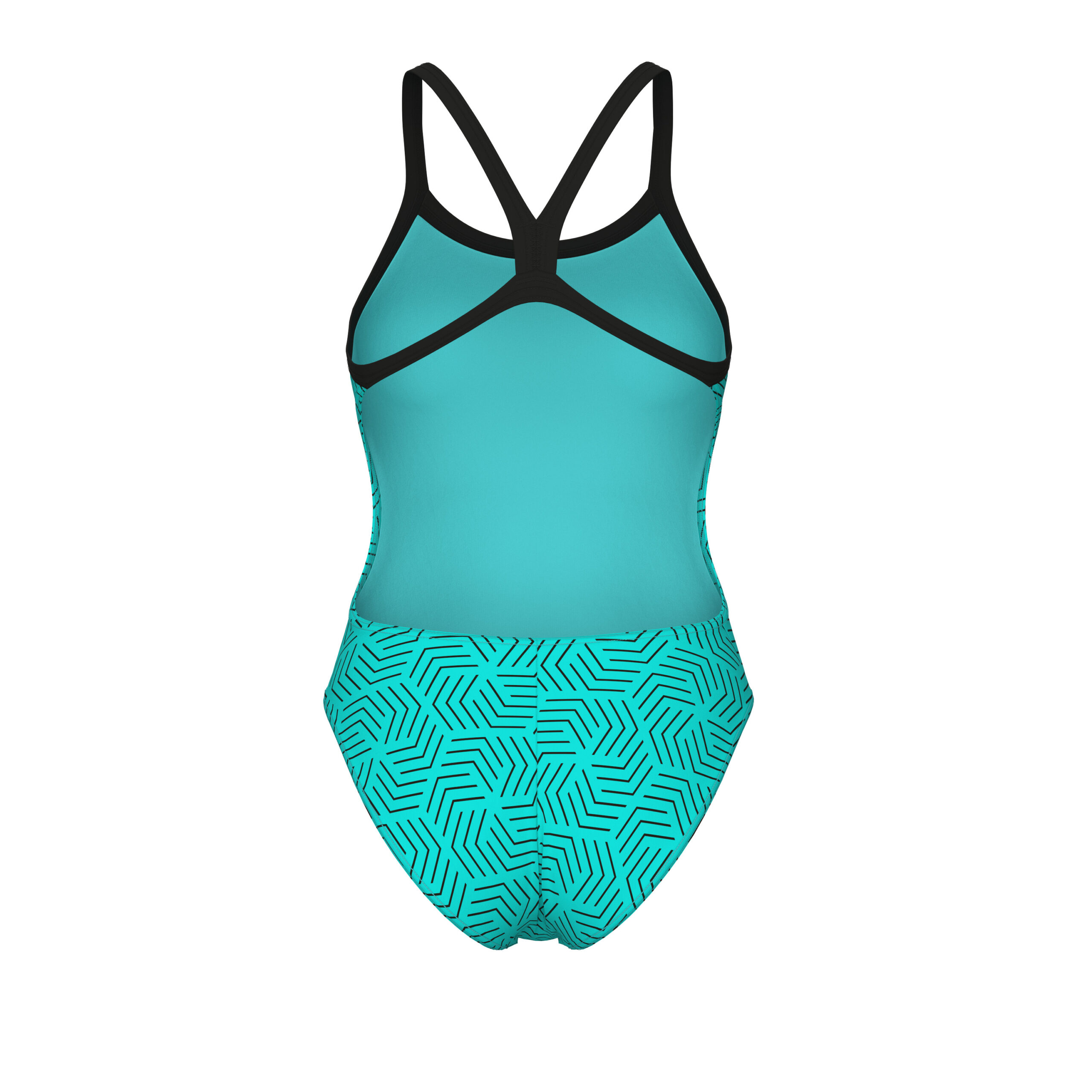 Arena W Allover Swimsuit Challenge Back water/multi-black/maze - Afbeelding 5