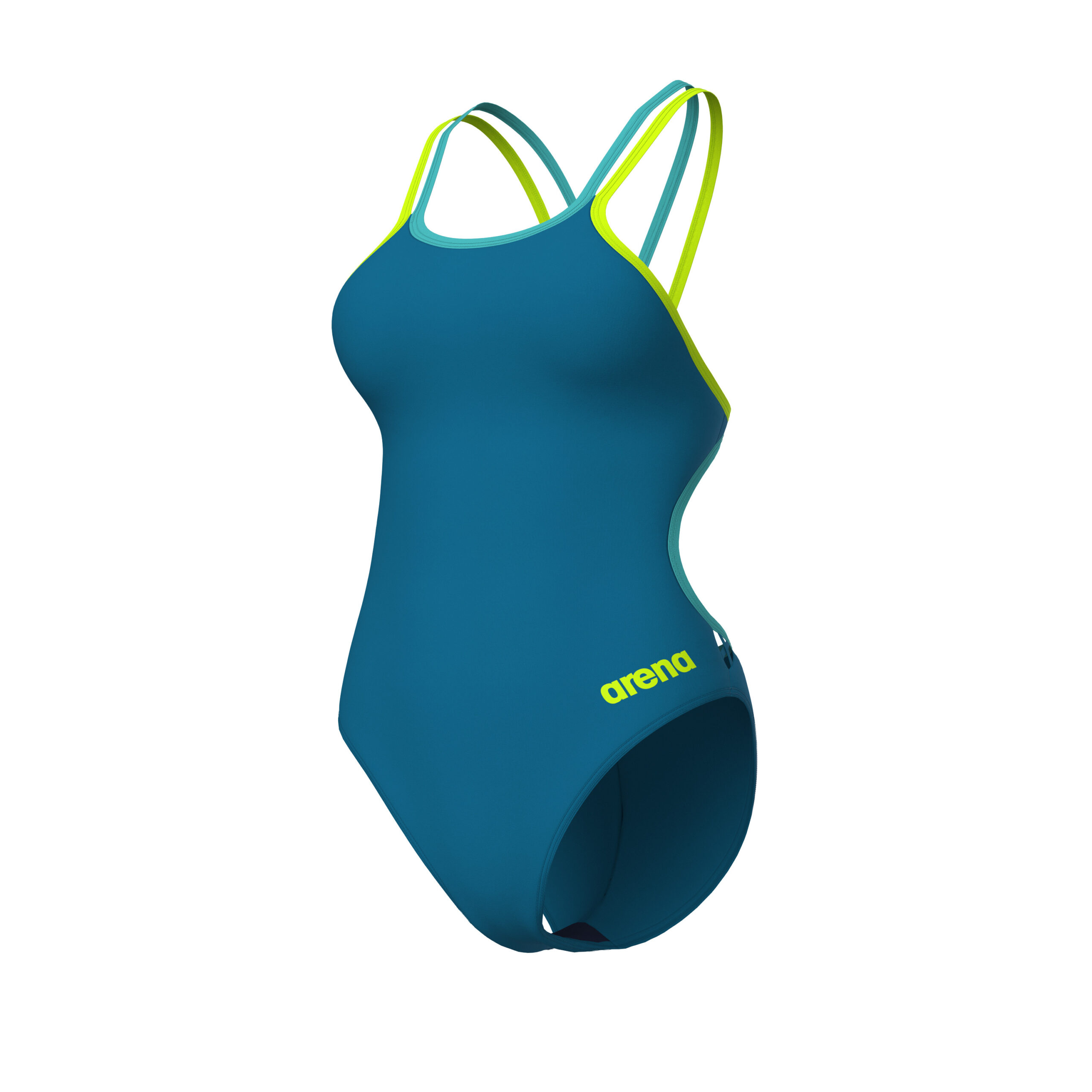 Arena W Solid Swimsuit Double Cross Back blue-cosmo/artic-li